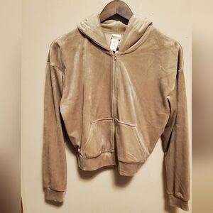 Cropped Velor Jacket